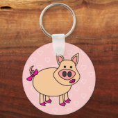 Cute Cartoon Pig Sleutelhanger (Voorkant)