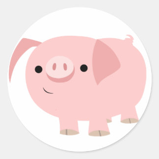Cute Cartoon Pig Sticker