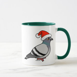 Cute Cartoon Pigeon Santa Mok