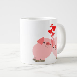 Cute Cartoon Pigs in Love Jumbo Mok