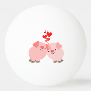 Cute Cartoon Pigs in Love Ping Ball