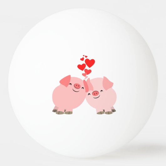 Cute Cartoon Pigs in Love Ping Ball (Voorkant)