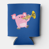 Cute Cartoon PigSpeling Trumpet Koelbox Blikjeskoeler (Voorkant)