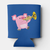 Cute Cartoon PigSpeling Trumpet Koelbox Blikjeskoeler (Achterkant)