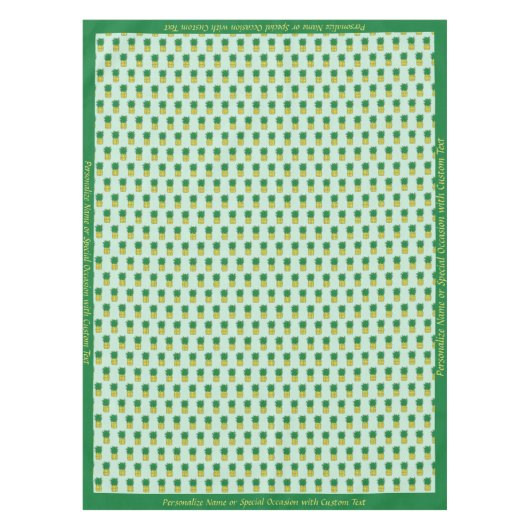 Cute Cartoon Pineapple Tropical Hawaiian Pattern Tafelkleed (Voorkant)