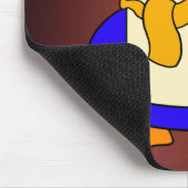 Cute cartoon pinguin sunny yellow muismat (Hoek)