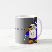 Cute cartoon pinguin zwart-wit koffiemok (Voorkant rechts)