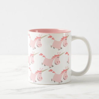 Cute Cartoon Pink Unicorns mok