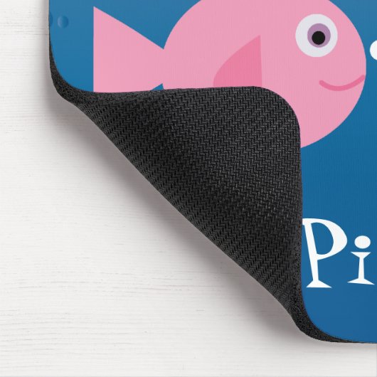 Cute Cartoon Pisces Custom Muismat (Hoek)