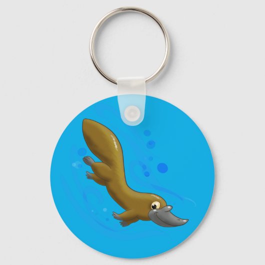 Cute Cartoon Platypus Sleutelhanger (Voorkant)