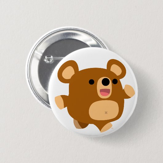 Cute Cartoon Playful Beer Button Badge (Voorkant /achterkant)