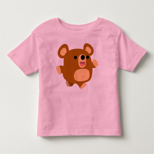 Cute Cartoon Playful Beer Children T-Shirt (Voorkant)
