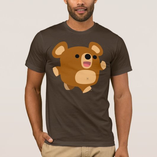 Cute Cartoon Playful Beer T-Shirt (Voorkant)