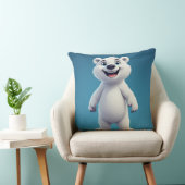 Cute Cartoon Polar Bear Character Kussen (Stoel)