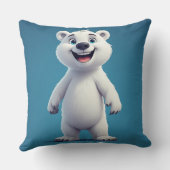 Cute Cartoon Polar Bear Character Kussen (Achterkant)