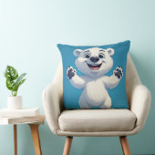 Cute Cartoon Polar Bear Character  Kussen (Stoel)