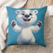 Cute Cartoon Polar Bear Character  Kussen (Deken)
