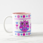 Cute cartoon polka dots and owls mok (Links)