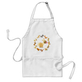 Cute Cartoon Ponies Mandala Koking Apron Standaard Schort