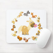 Cute Cartoon Ponies Mandala Mousepad Muismat (Met muis)