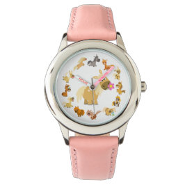 Cute Cartoon Ponies Mandala Watch Horloge
