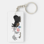 Cute Cartoon Ponies Standoff AcrylSleutelhanger Sleutelhanger (achterkant)