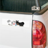 Cute Cartoon Ponies Standoff Bumpersticker (Op Truck)