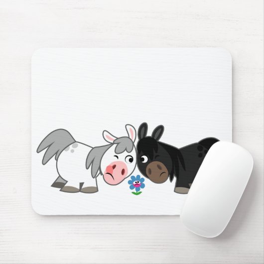 Cute Cartoon Ponies Standoff Mousepad Muismat (Met muis)