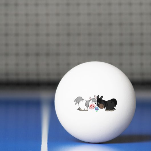 Cute Cartoon Ponies Standoff Ping Pong Ball (Net)