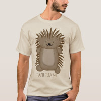 Cute Cartoon Porcupine met Jouw naam of tekst