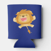 Cute Cartoon Pouncing Lion Blikjeskoeler (Achterkant)
