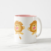 Cute Cartoon Pouncing Lion Mok (Voorkant rechts)