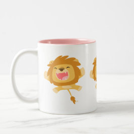 Cute Cartoon Pouncing Lion Mok