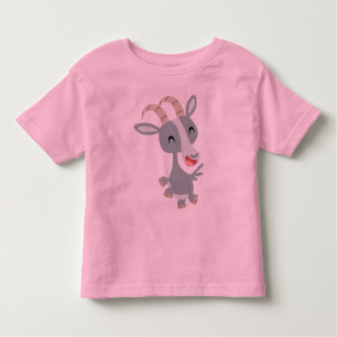 Cute Cartoon Prancing Goat Children T-Shirt