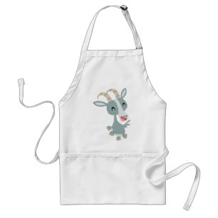 Cute Cartoon Prancing Goat Cooking Apron Standaard Schort