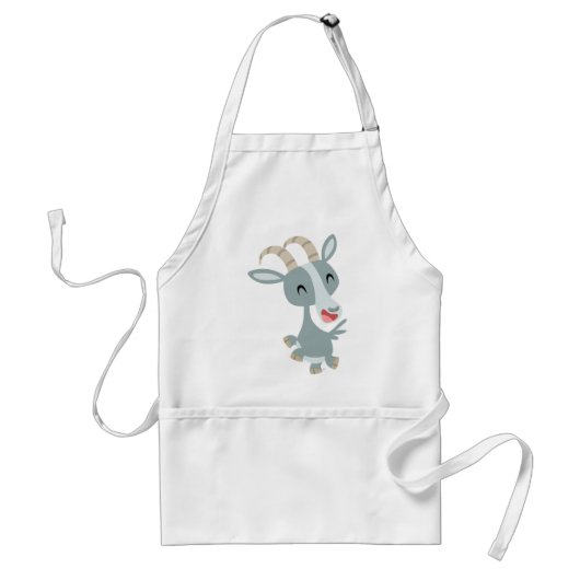 Cute Cartoon Prancing Goat Cooking Apron Standaard Schort (Voorkant)