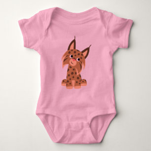 Cute Cartoon Prankish Lynx Baby Creeper Romper