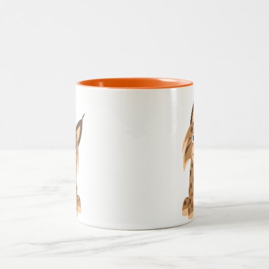 Cute Cartoon Prankish Lynx Mok (Center)