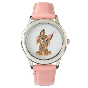 Cute Cartoon Prankish Lynx Watch Horloge