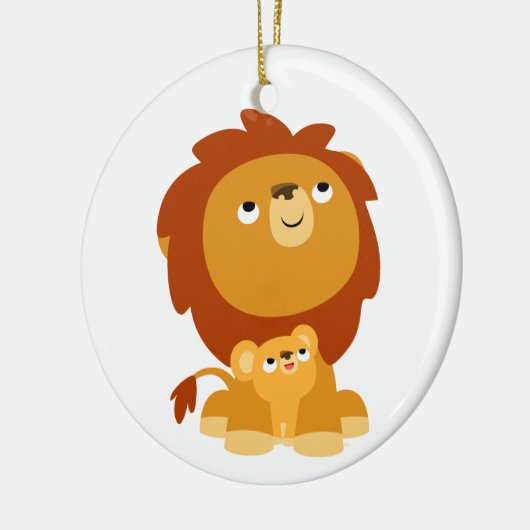 Cute Cartoon Protected Dad Leon Ornament (Links)
