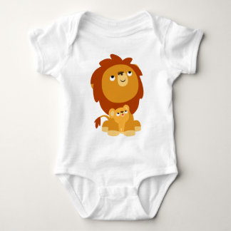 Cute Cartoon Protection Lion & Cub Baby Creeper Romper