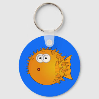 Cute Cartoon Puffer Fish Sleutelhanger