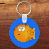 Cute Cartoon Puffer Fish Sleutelhanger (Voorkant)