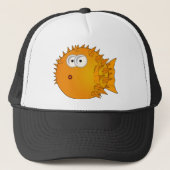 Cute Cartoon Puffer Fish Trucker Pet (Voorkant)