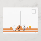 Cute Cartoon Pumpkin Penguin Funny Halloween Feestdagenkaart (Achterkant)