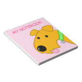 Cute Cartoon Puppy Dog Face Notitieblok (Schuin)