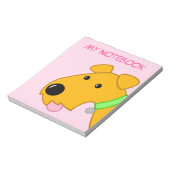 Cute Cartoon Puppy Dog Face Notitieblok (Linkerzijde)