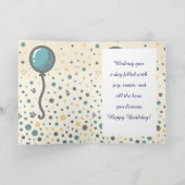 Cute Cartoon Puppy Dog Happy Birthday Card - Moder Kaart (Binnen)
