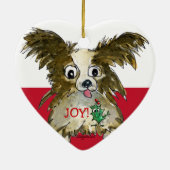 Cute Cartoon Puppy Dog Heart Ornament (Achterkant)