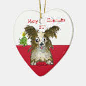 Cute Cartoon Puppy Dog Heart Ornament (Links)